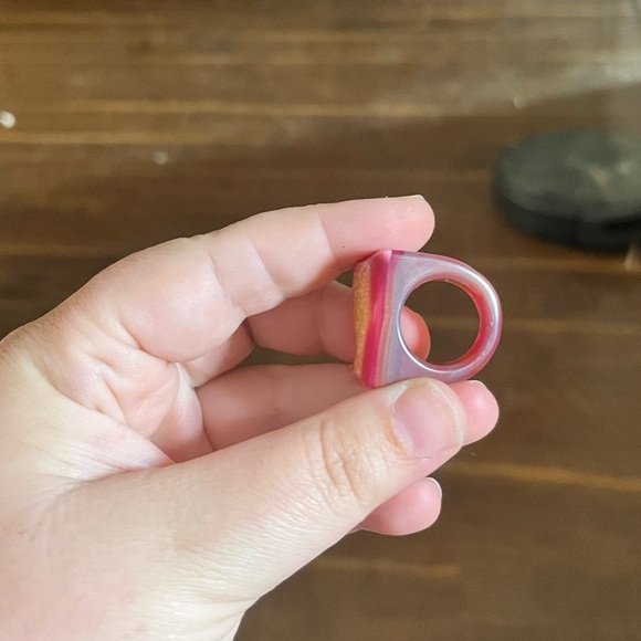 EUC Dara Ettinger Pink Druzy Quartz Ring - Picture 5 of 5